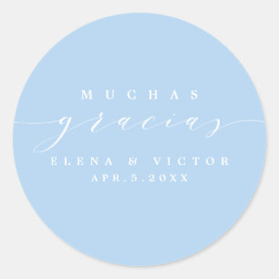 ADESIVO ELEGANTE SCRIPT MUCHAS GRACIAS OBRIGADO, STICKER