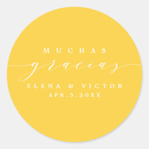ADESIVO ELEGANTE SCRIPT MUCHAS GRACIAS   OBRIGADO, STICKER