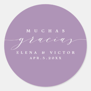 ADESIVO ELEGANTE SCRIPT MUCHAS GRACIAS OBRIGADO, STICKER