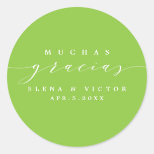 ADESIVO ELEGANTE SCRIPT MUCHAS GRACIAS   OBRIGADO, STICKER