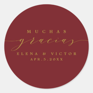 ADESIVO ELEGANTE SCRIPT MUCHAS GRACIAS OBRIGADO, STICKER