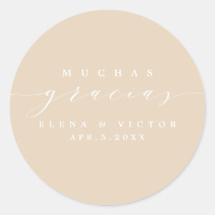 ADESIVO ELEGANTE SCRIPT MUCHAS GRACIAS   OBRIGADO, STICKER
