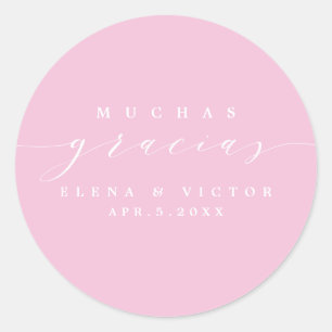 ADESIVO ELEGANTE SCRIPT MUCHAS GRACIAS   OBRIGADO, STICKER