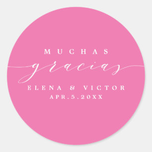 ADESIVO ELEGANTE SCRIPT MUCHAS GRACIAS   OBRIGADO, STICKER
