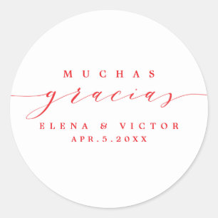 ADESIVO ELEGANTE SCRIPT MUCHAS GRACIAS   OBRIGADO, STICKER