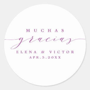 ADESIVO ELEGANTE SCRIPT MUCHAS GRACIAS   OBRIGADO, STICKER