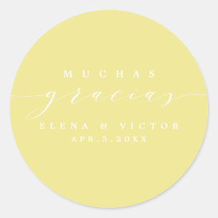 ADESIVO ELEGANTE SCRIPT MUCHAS GRACIAS   OBRIGADO, STICKER