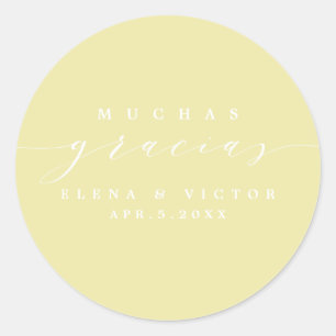 ADESIVO ELEGANTE SCRIPT MUCHAS GRACIAS   OBRIGADO, STICKER