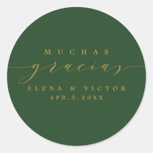 ADESIVO ELEGANTE SCRIPT MUCHAS GRACIAS   OBRIGADO, STICKER