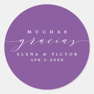 ADESIVO ELEGANTE SCRIPT MUCHAS GRACIAS OBRIGADO, STICKER