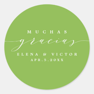 ADESIVO ELEGANTE SCRIPT MUCHAS GRACIAS OBRIGADO, STICKER