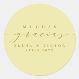 ADESIVO ELEGANTE SCRIPT MUCHAS GRACIAS   OBRIGADO, STICKER