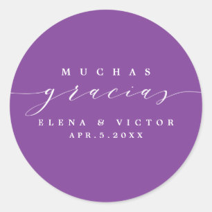 ADESIVO ELEGANTE SCRIPT MUCHAS GRACIAS OBRIGADO, STICKER