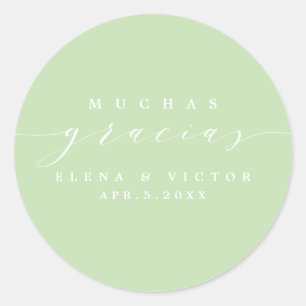 ADESIVO ELEGANTE SCRIPT MUCHAS GRACIAS OBRIGADO, STICKER