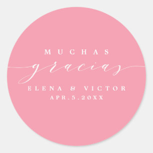 ADESIVO ELEGANTE SCRIPT MUCHAS GRACIAS OBRIGADO, STICKER