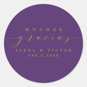 ADESIVO ELEGANTE SCRIPT MUCHAS GRACIAS OBRIGADO, STICKER