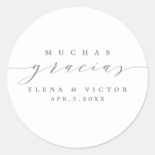 ADESIVO ELEGANTE SCRIPT MUCHAS GRACIAS OBRIGADO, STICKER