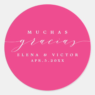 ADESIVO ELEGANTE SCRIPT MUCHAS GRACIAS   OBRIGADO, STICKER