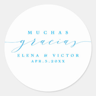 ADESIVO ELEGANTE SCRIPT MUCHAS GRACIAS   OBRIGADO, STICKER