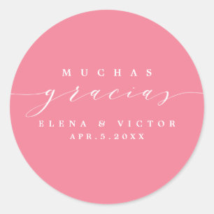 ADESIVO ELEGANTE SCRIPT MUCHAS GRACIAS   OBRIGADO, STICKER