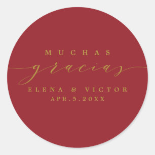 ADESIVO ELEGANTE SCRIPT MUCHAS GRACIAS   OBRIGADO, STICKER