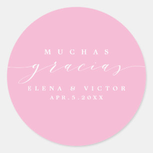 ADESIVO ELEGANTE SCRIPT MUCHAS GRACIAS   OBRIGADO, STICKER