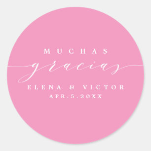 ADESIVO ELEGANTE SCRIPT MUCHAS GRACIAS   OBRIGADO, STICKER