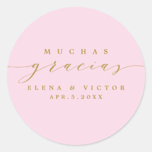 ADESIVO ELEGANTE SCRIPT MUCHAS GRACIAS   OBRIGADO, STICKER