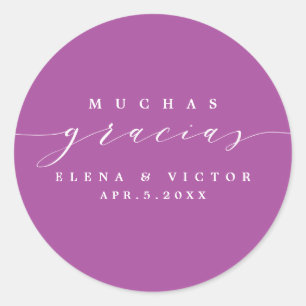 ADESIVO ELEGANTE SCRIPT MUCHAS GRACIAS OBRIGADO, STICKER