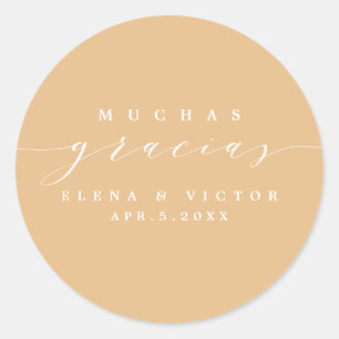 ADESIVO ELEGANTE SCRIPT MUCHAS GRACIAS   OBRIGADO, STICKER