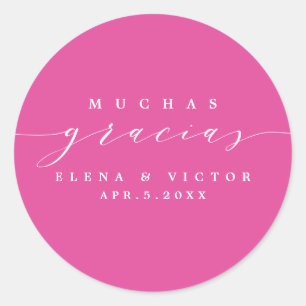ADESIVO ELEGANTE SCRIPT MUCHAS GRACIAS   OBRIGADO, STICKER
