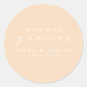 ADESIVO ELEGANTE SCRIPT MUCHAS GRACIAS OBRIGADO, STICKER