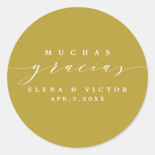 ADESIVO ELEGANTE SCRIPT MUCHAS GRACIAS OBRIGADO, STICKER