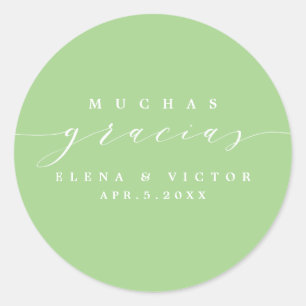 ADESIVO ELEGANTE SCRIPT MUCHAS GRACIAS   OBRIGADO, STICKER