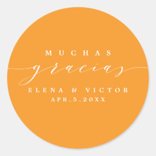 ADESIVO ELEGANTE SCRIPT MUCHAS GRACIAS OBRIGADO, STICKER