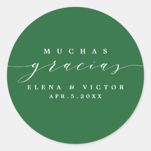 ADESIVO ELEGANTE SCRIPT MUCHAS GRACIAS   OBRIGADO, STICKER