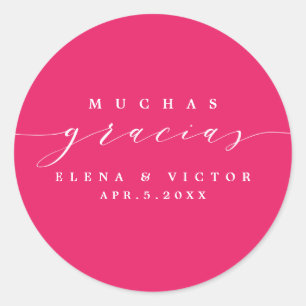 ADESIVO ELEGANTE SCRIPT MUCHAS GRACIAS   OBRIGADO, STICKER