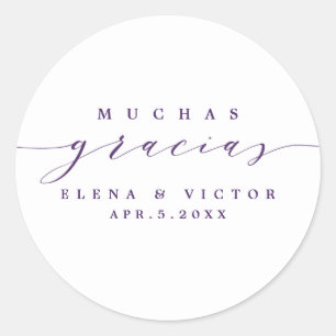 ADESIVO ELEGANTE SCRIPT MUCHAS GRACIAS   OBRIGADO, STICKER