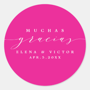 ADESIVO ELEGANTE SCRIPT MUCHAS GRACIAS OBRIGADO, STICKER