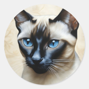 Adesivo Elegante Siamese Cat