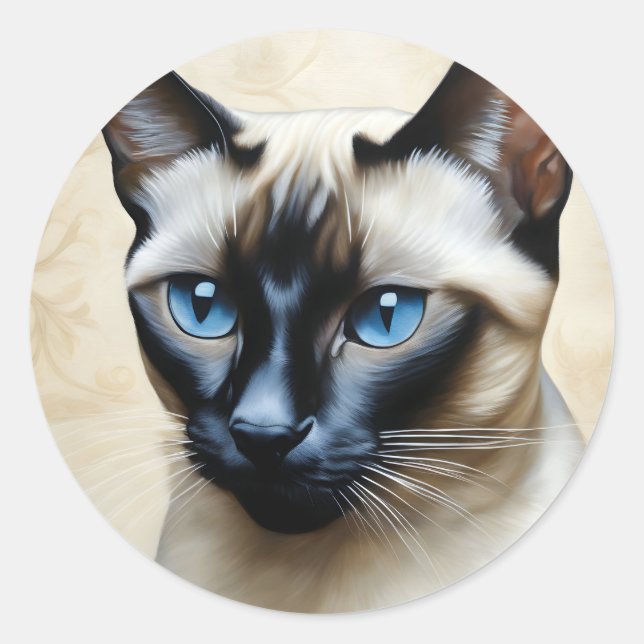 Adesivo Elegante Siamese Cat (Frente)