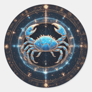 Adesivo Elegante signo zodiacal de Câncer, astrologia clás