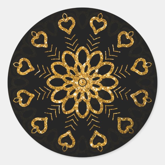 Adesivo Elegante Snowflake Floral Mandala Stickers (Frente)