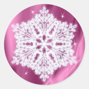 Adesivo Elegante Snowflake Rosa Girassol Natal
