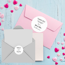 Adesivo Elegante Sr. E Sra. Obrigado