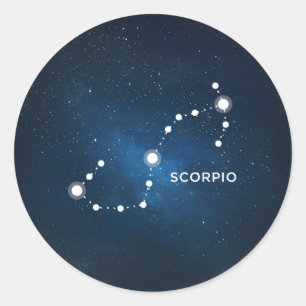 ADESIVO ELEGANTE STARRY BLUE WATERCOLOR UNIVERSE - SCORPIO
