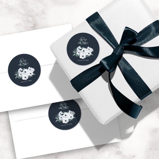 Adesivo Elegante Teal Mint Floral (Criador carregado)