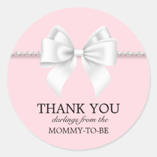 Adesivo Elegante Tema Tiffany Rosa Bege Agradecimento