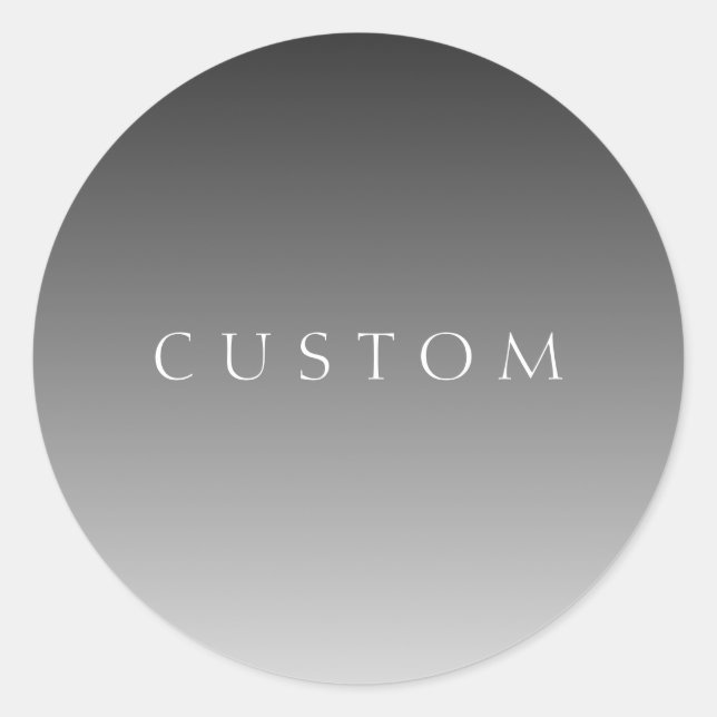 Adesivo Elegante texto em gradiente ombre cinza moderno si (Frente)