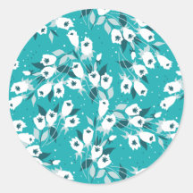 Elegante Tulip Flower Pattern Botanical Art Design